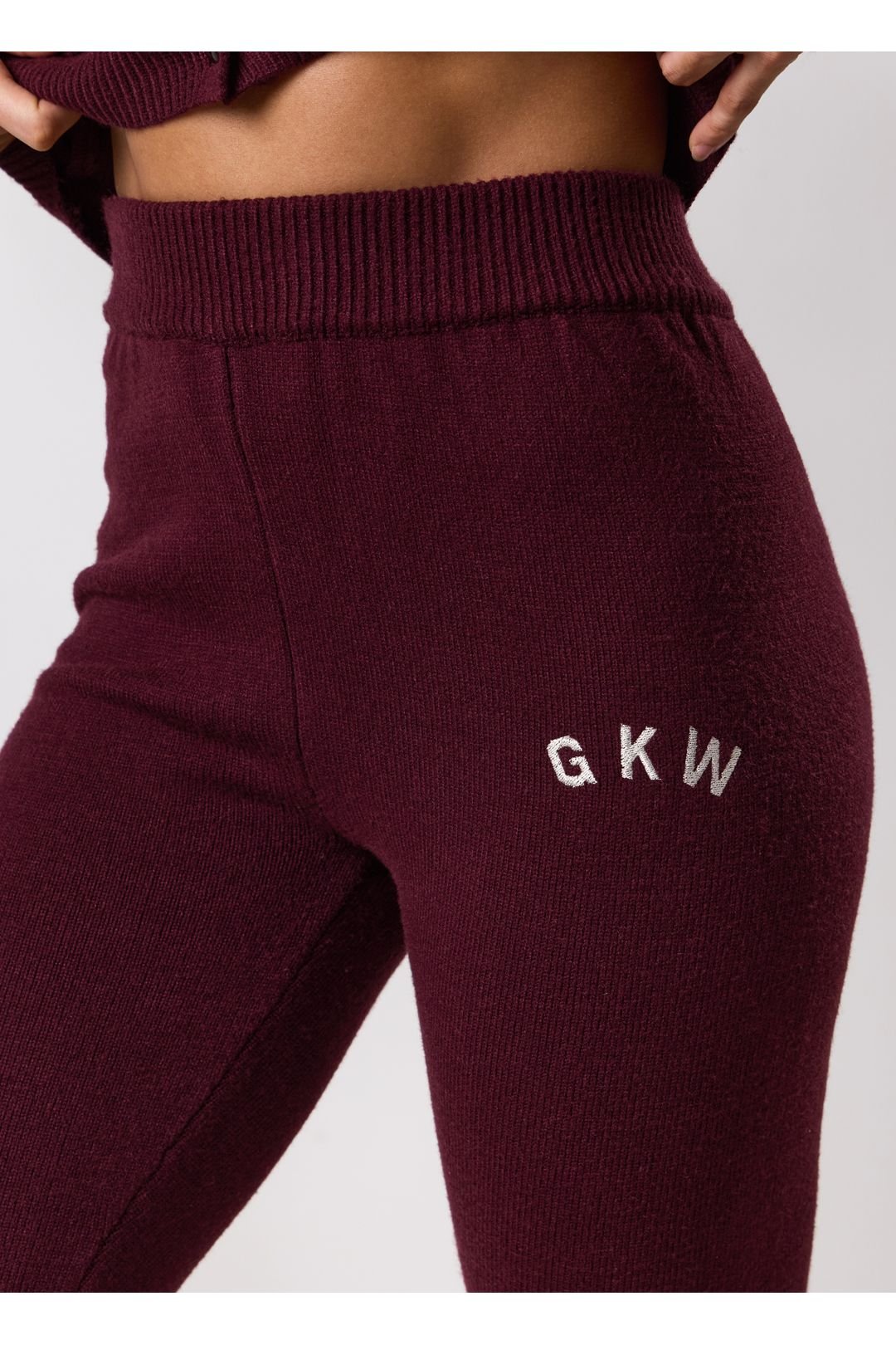 Gym King GYM KING Women's True Knit Trouser Dark Cherry in Burgundy - 3