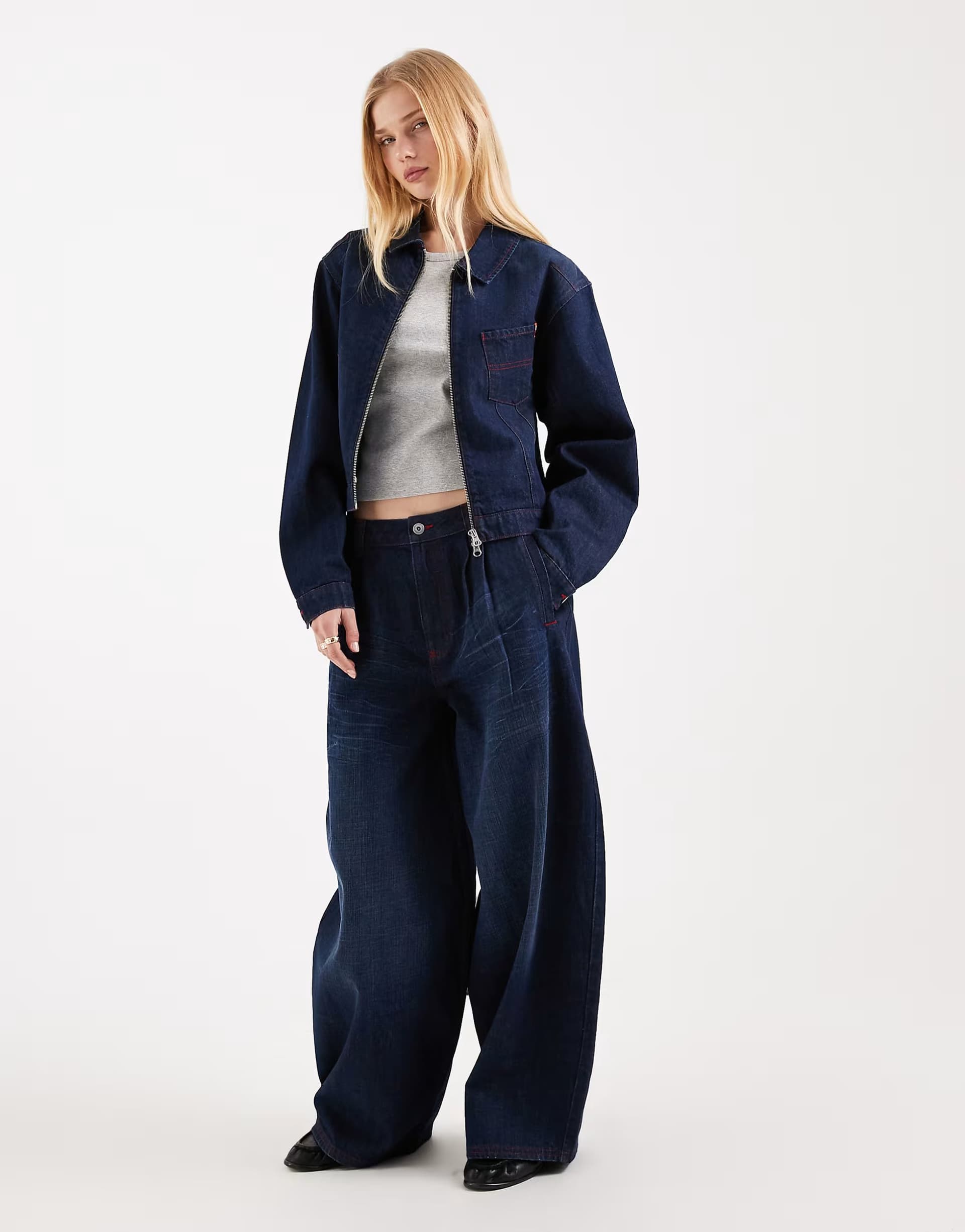 ASOS COLLUSION Circular Design Collection co ord in rinse wash