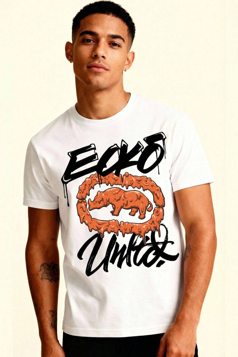 Ecko Untld. Ecko Untld. Men's Drips T-Shirt in White - 4