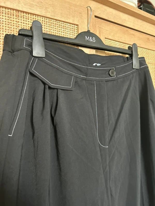 ASOS Design ASOS design black tailored wide leg trousers