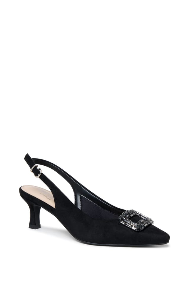 Paradox London Paradox London Women's Tierney' Stiletto Heel Slingback Shoes in Black - 3