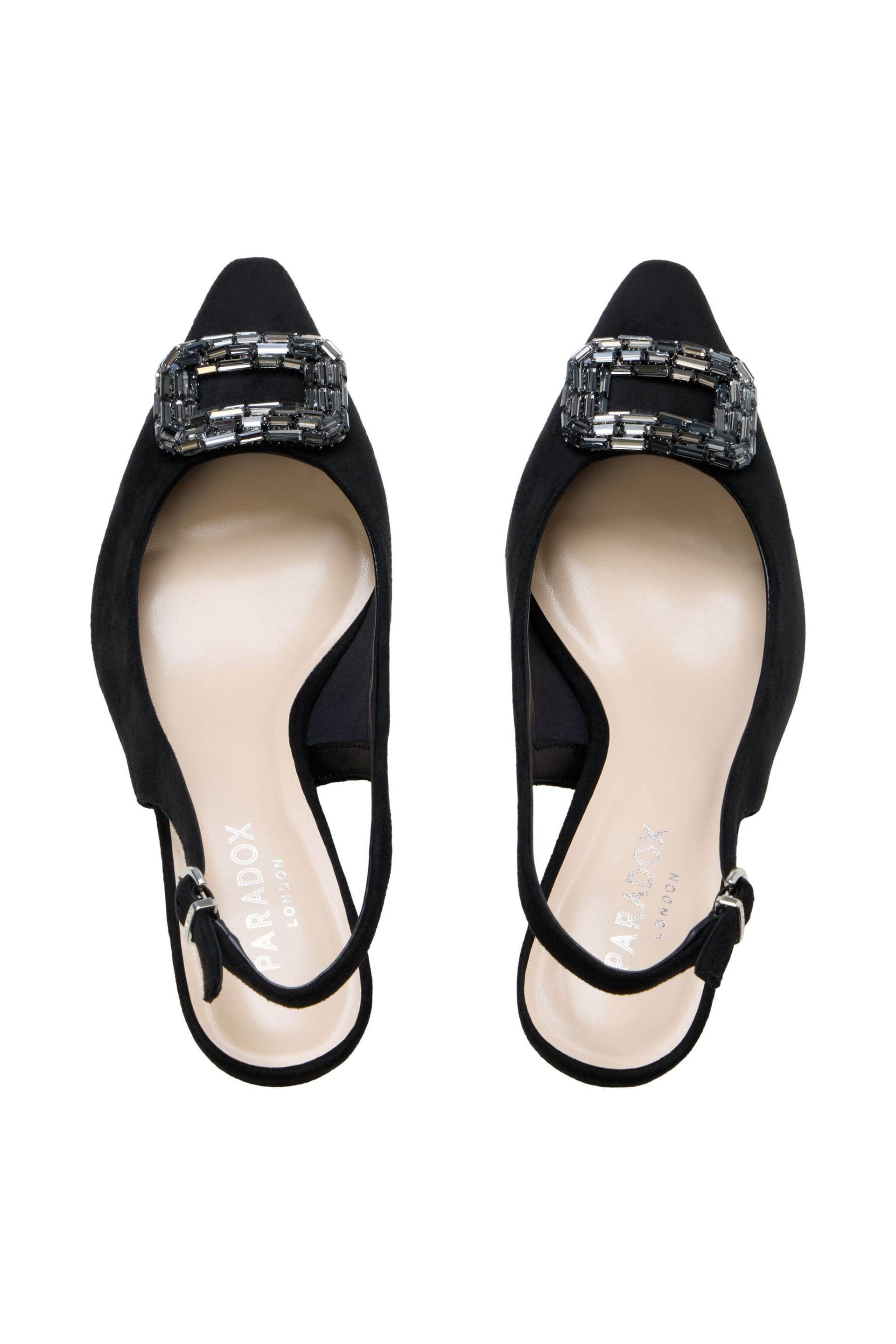 Paradox London Paradox London Women's Tierney' Stiletto Heel Slingback Shoes in Black - 4