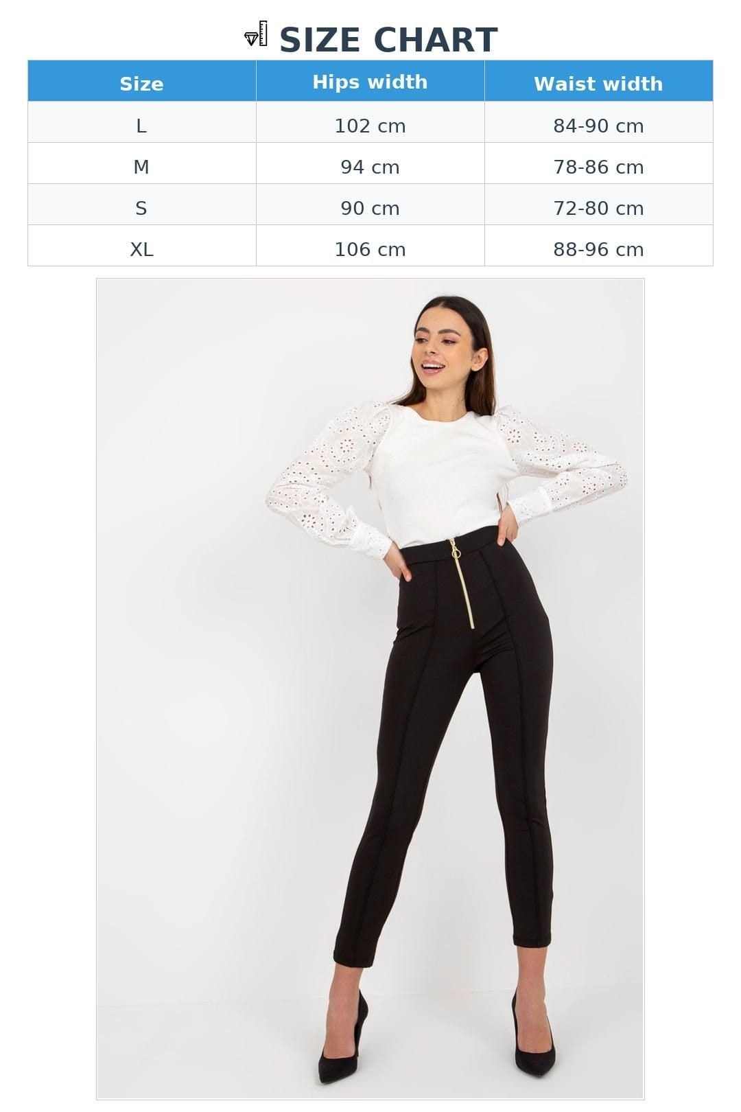 Love Lace Love Lace Women's Elegant High Waisted Zipper Leggings in Black - 4