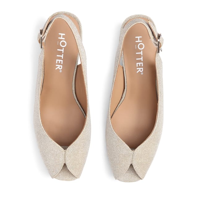 Hotter Hotter Women's Wide Fit 'Studio' Slingbacks in Gold - 3