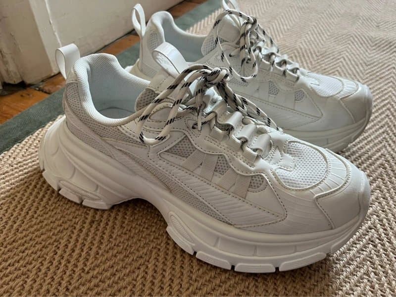 ASOS ASOS women’s white lace-up trainers