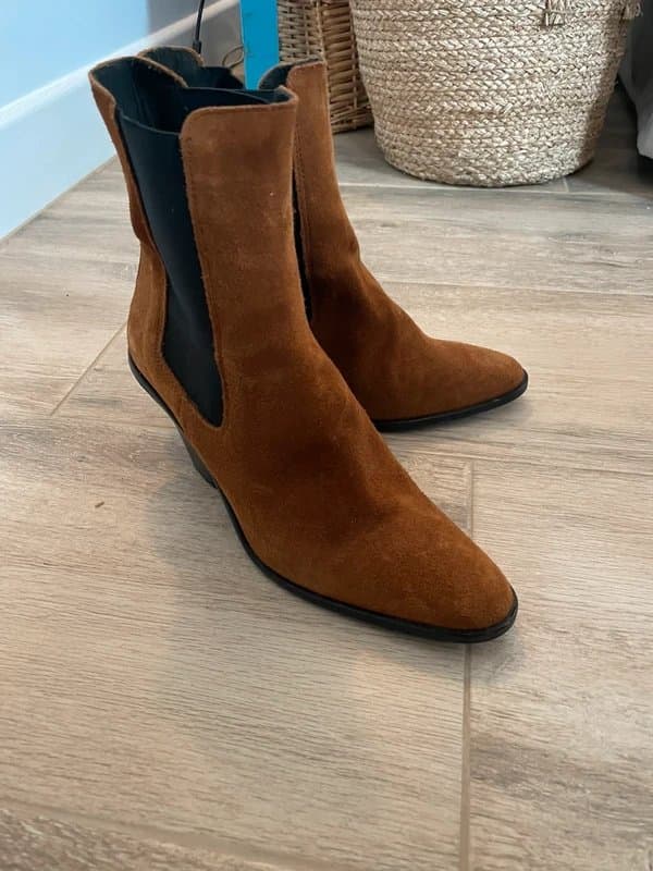 ASOS Suede (leather) boots, Chelsea style - UK 7/ 40