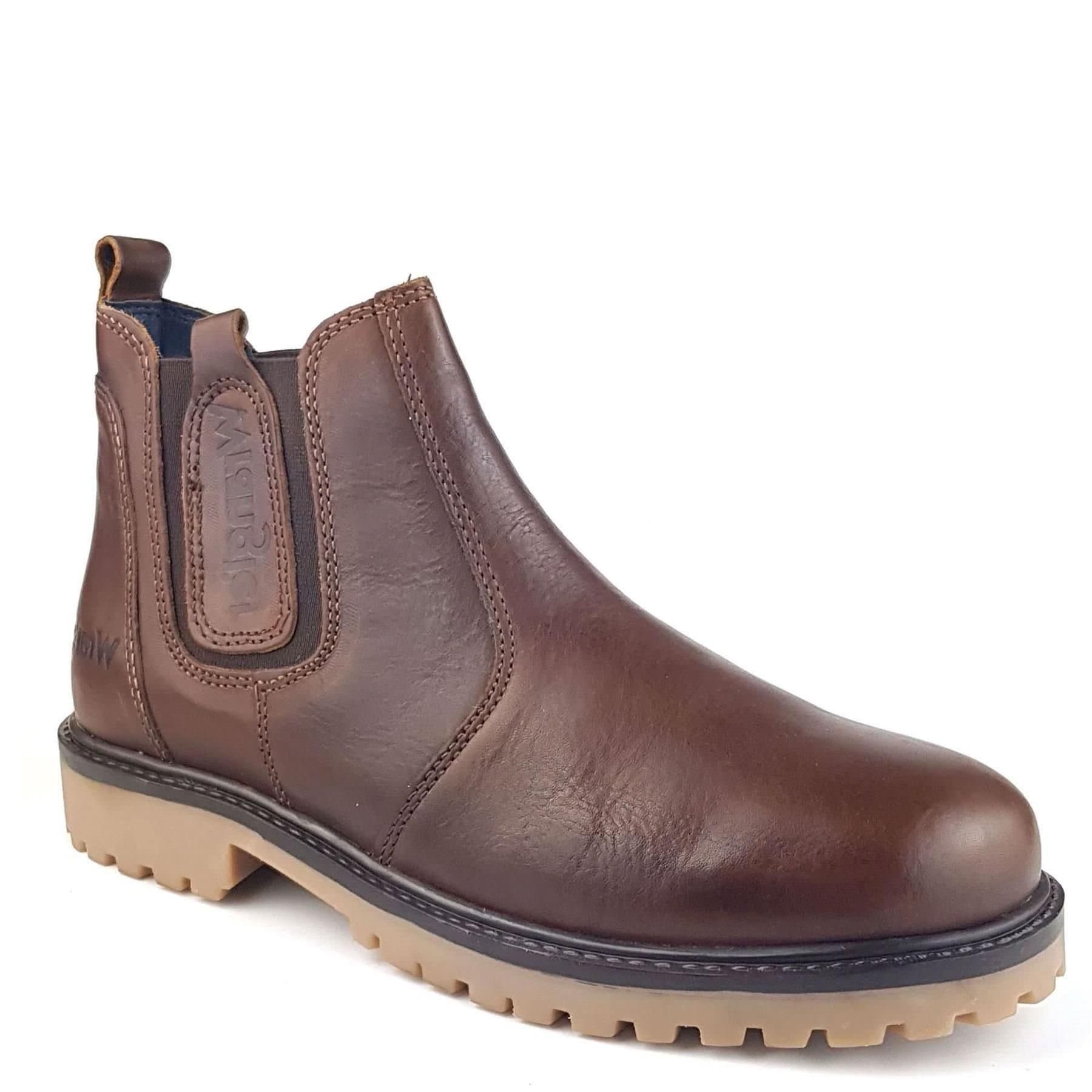 Wrangler Wrangler Men's Yuma Chelsea Leather Ankle Boots in Brown
