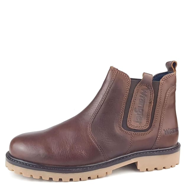Wrangler Wrangler Men's Yuma Chelsea Leather Ankle Boots in Brown - 3