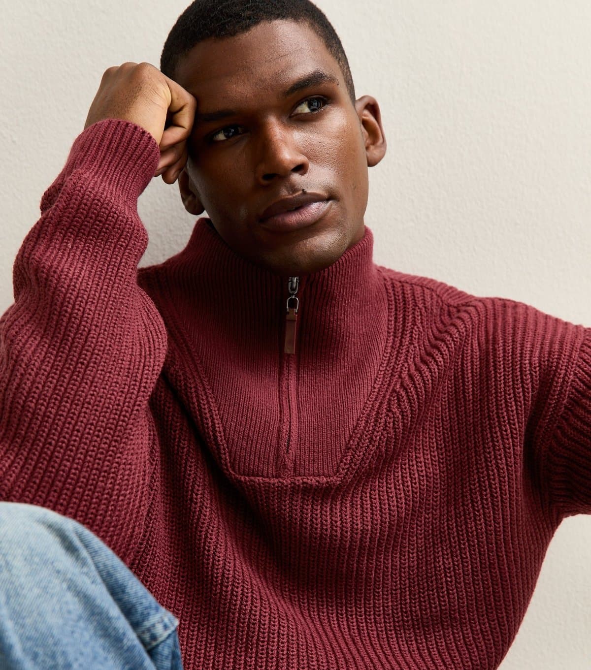 New Look New Look Light Burgundy Funnel Neck Jumper