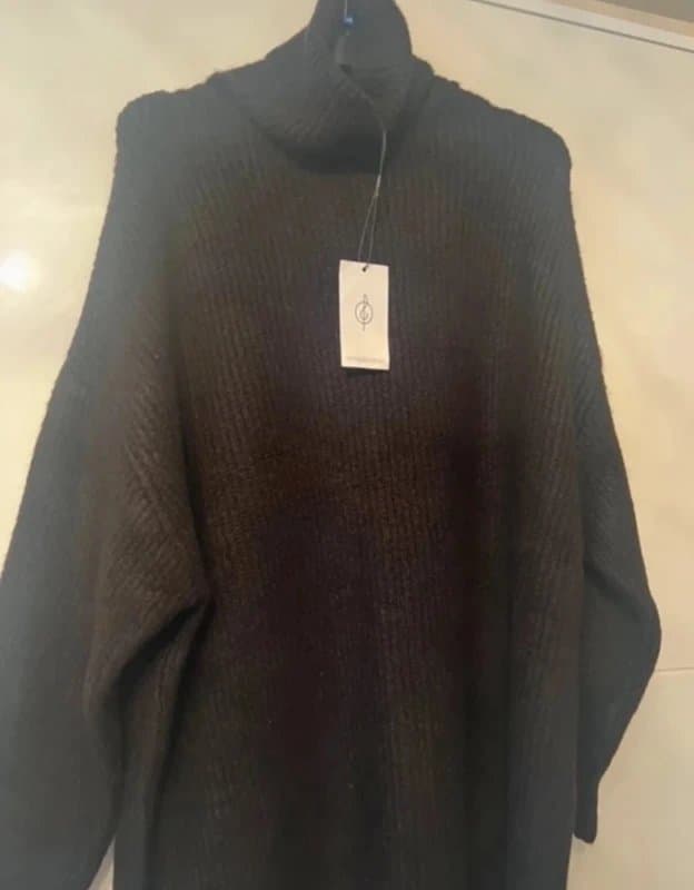 Stradivarius Stradivarius black turtleneck knitted dress