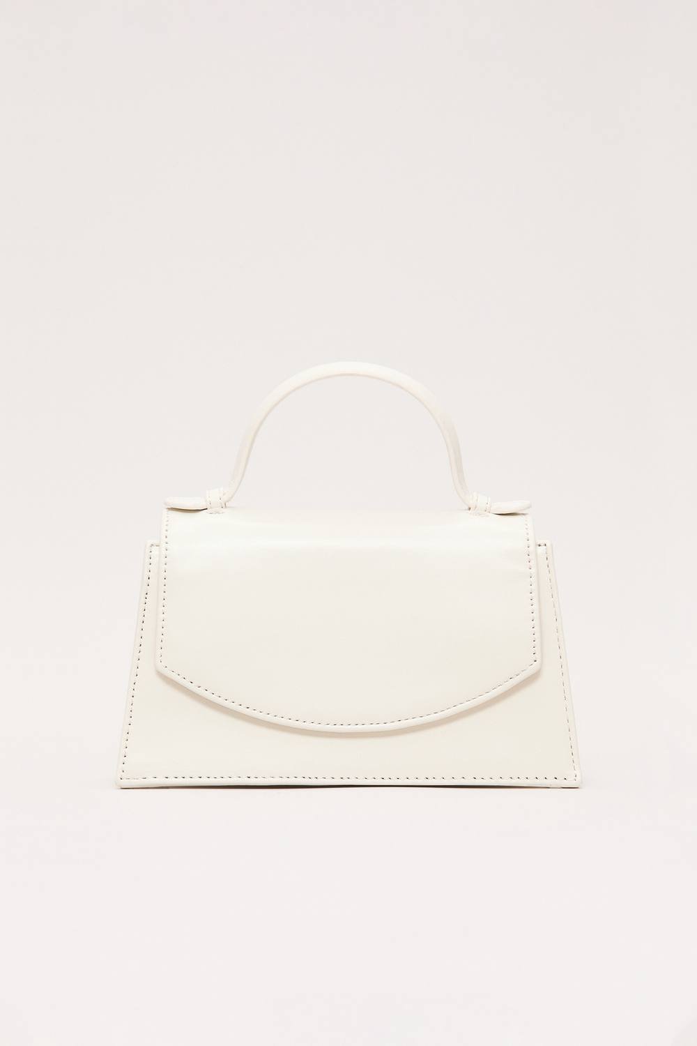 Phase Eight Phase Eight Women's Top Handle Leather Clutch Bag in Ivory - 1