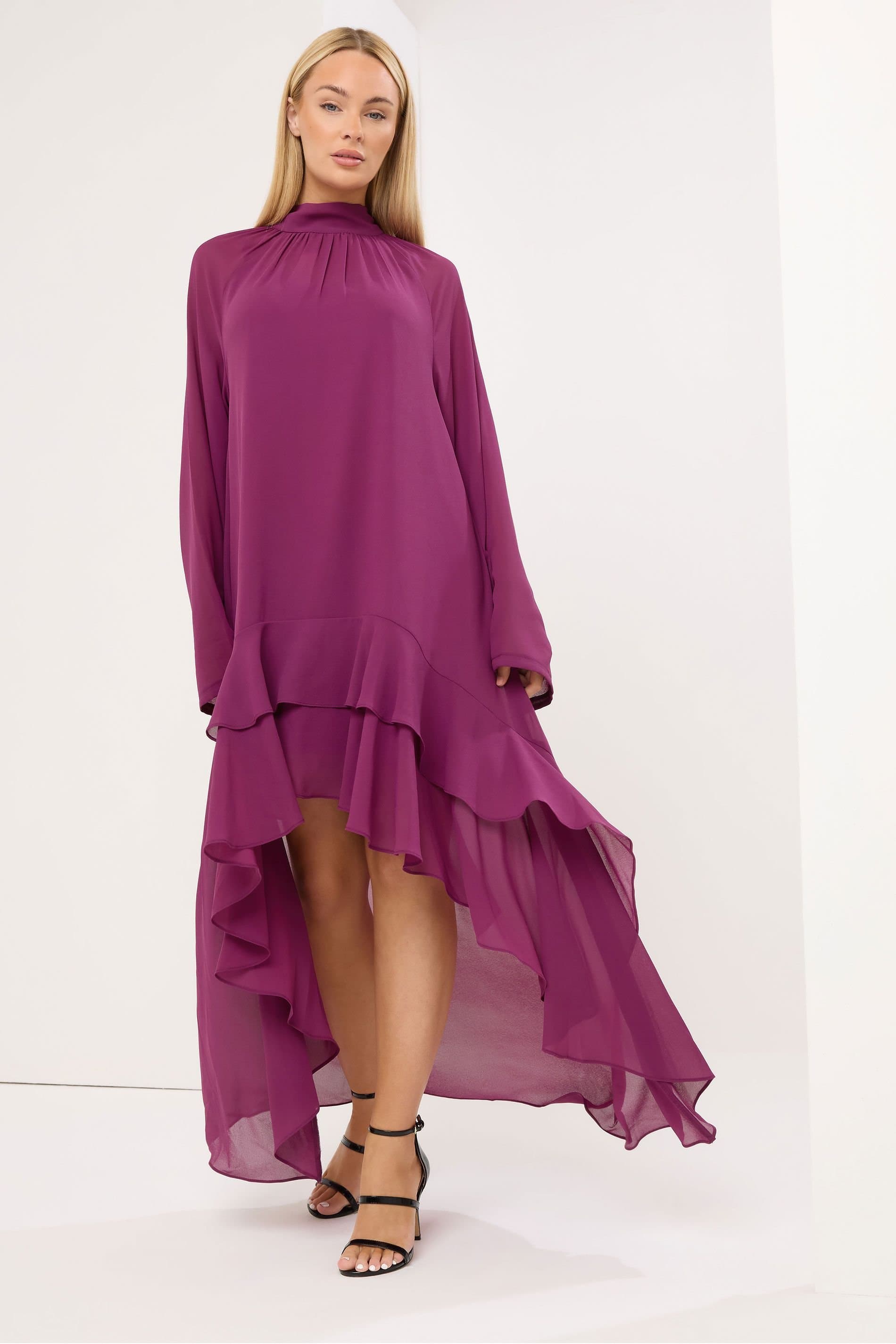 Star by Julien Macdonald Star by Julien Macdonald Women's Dipped Hem Maxi Dress in Purple
