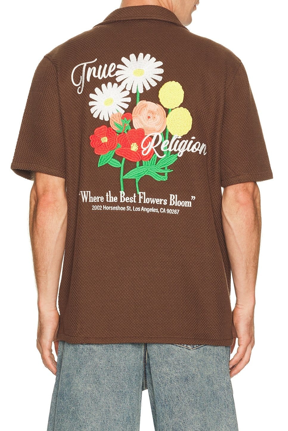 True Religion Garden Brown Camp Shirt by Blooms