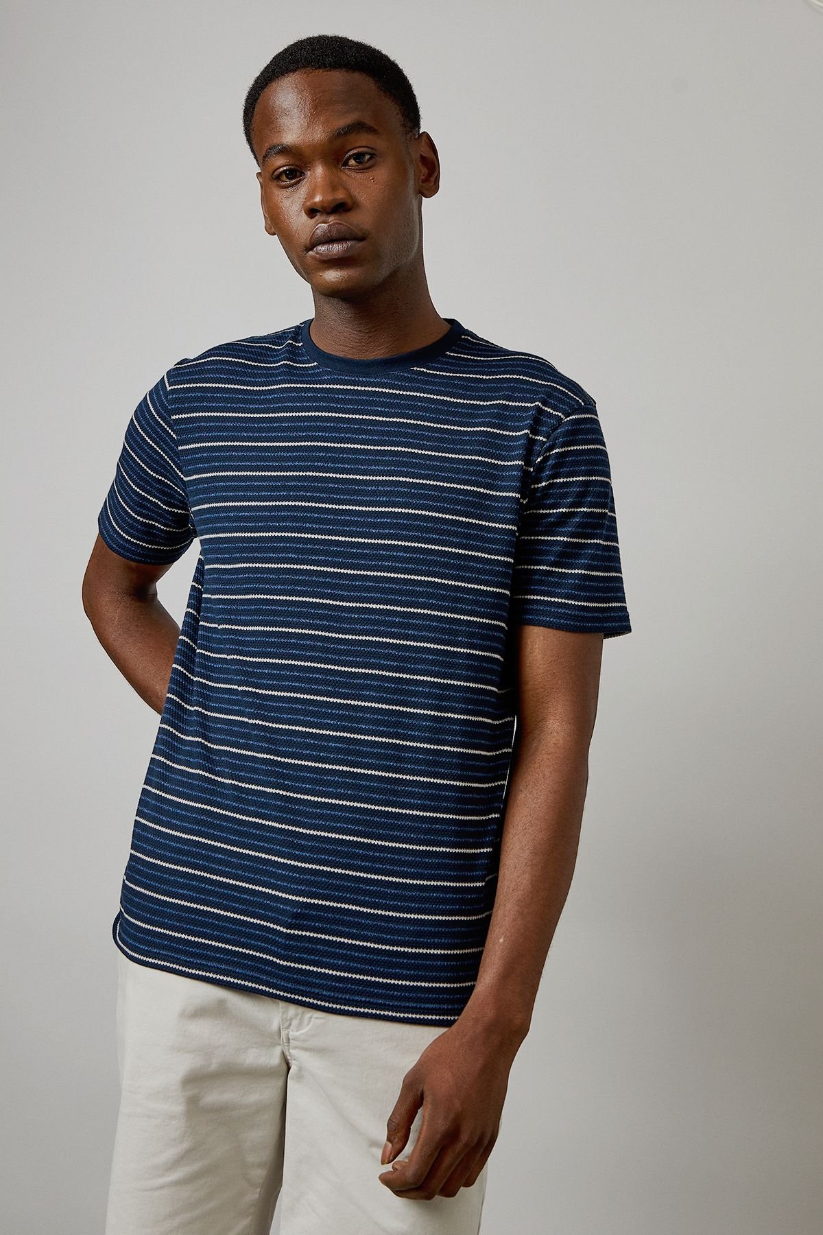 Burton Burton Men's Blue Jaspe Stripe T-shirt - 2