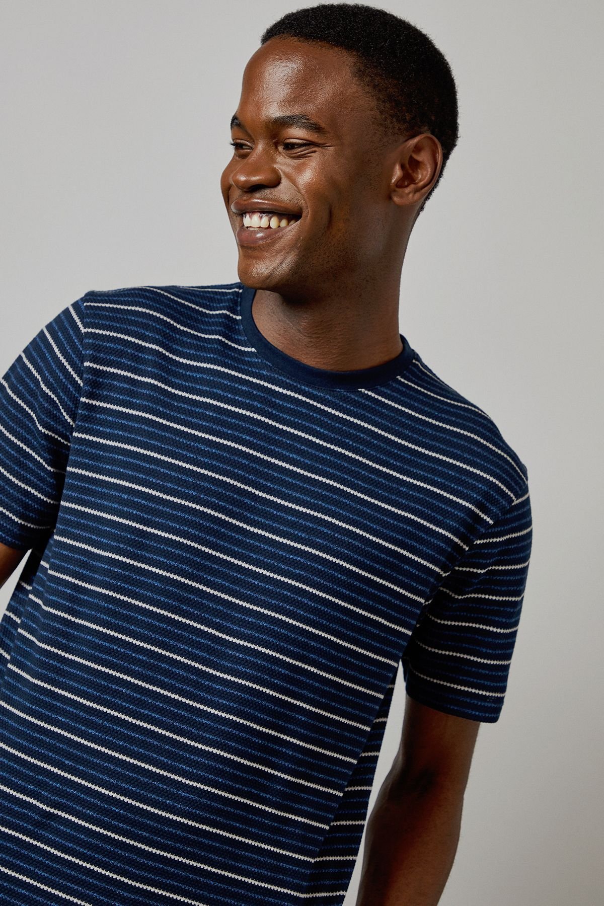 Burton Burton Men's Blue Jaspe Stripe T-shirt - 4