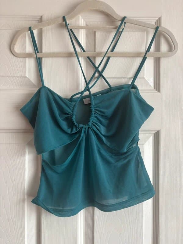 ASOS Mesh strappy crop top