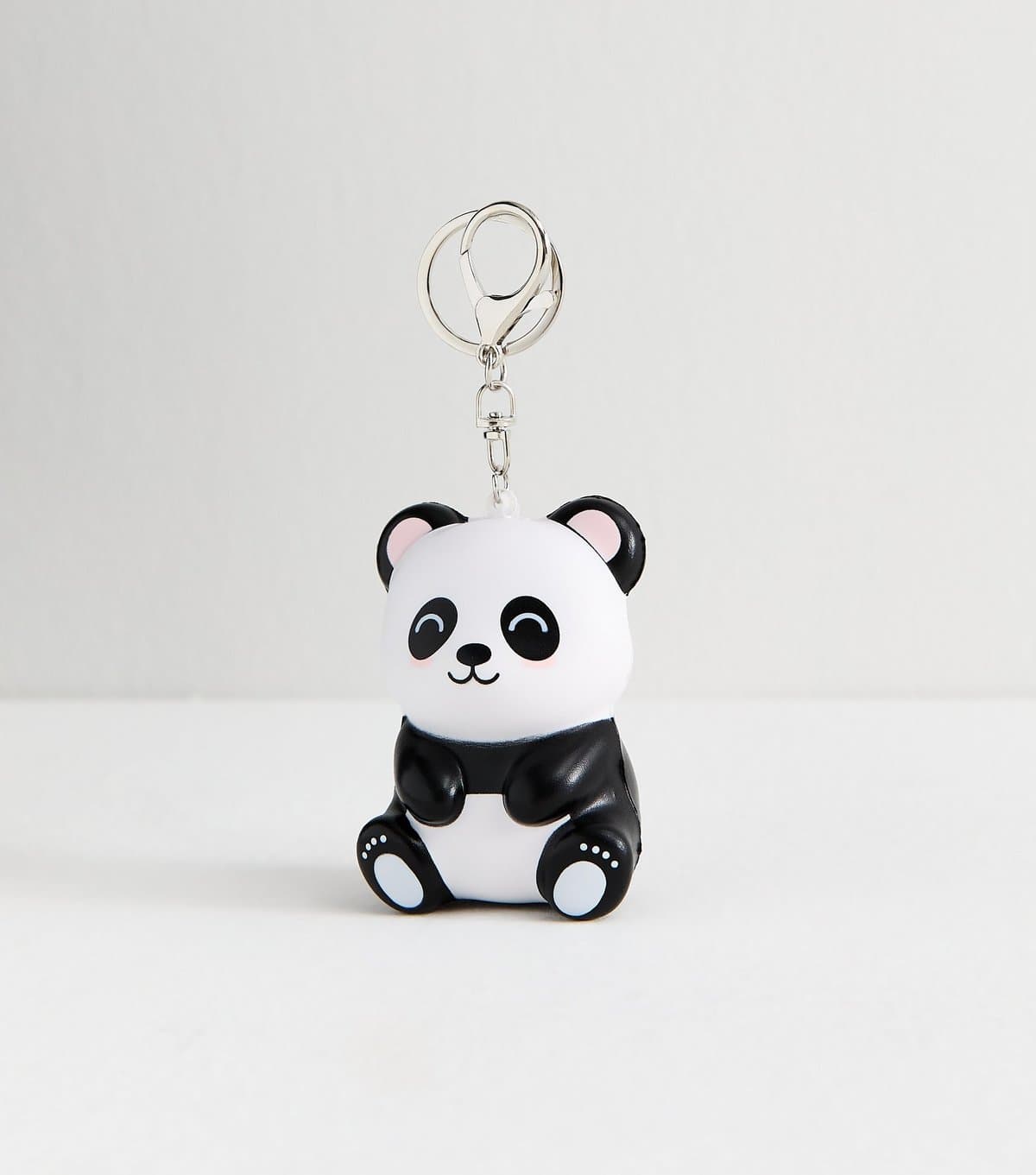 New Look Black Panda Foam Stress Ball Keyring New Look