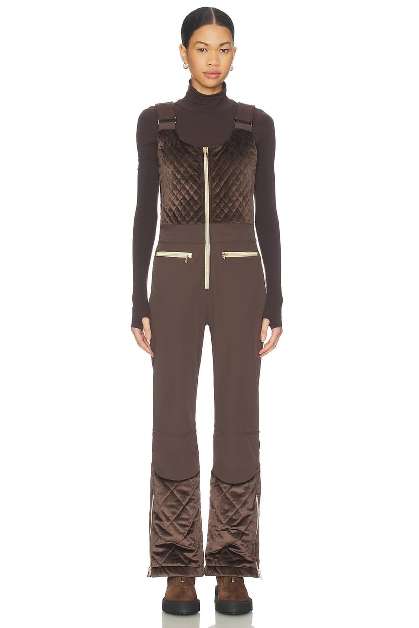 revolve Quilted Velvet Ski Overall - 1