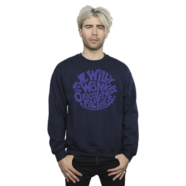 Warner Bros Warner Bros Men's Typed Logo Sweatshirt in Navy - 2