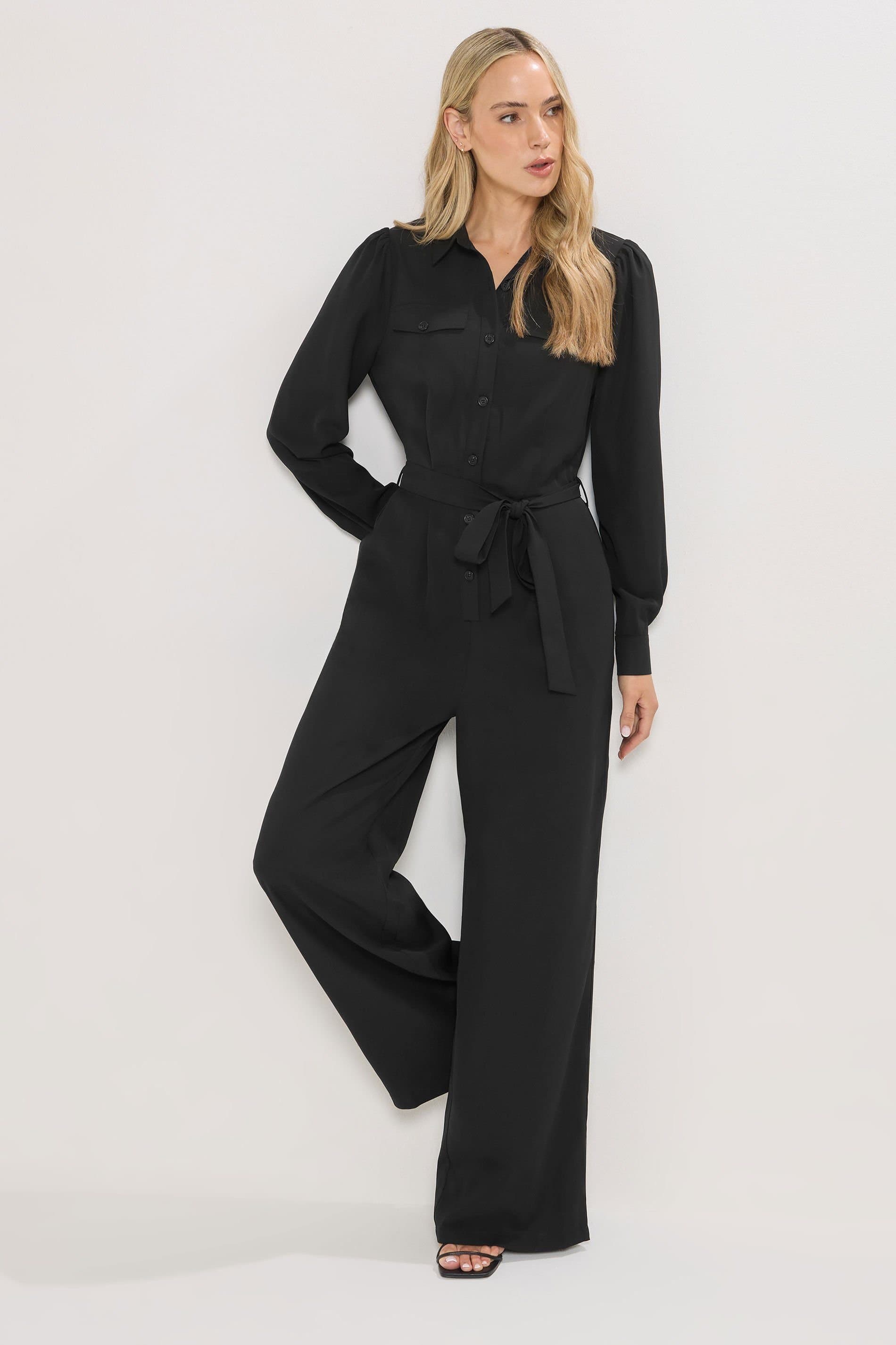 Long Tall Sally Long Tall Sally Women's Tall Wide Leg Jumpsuit in Black