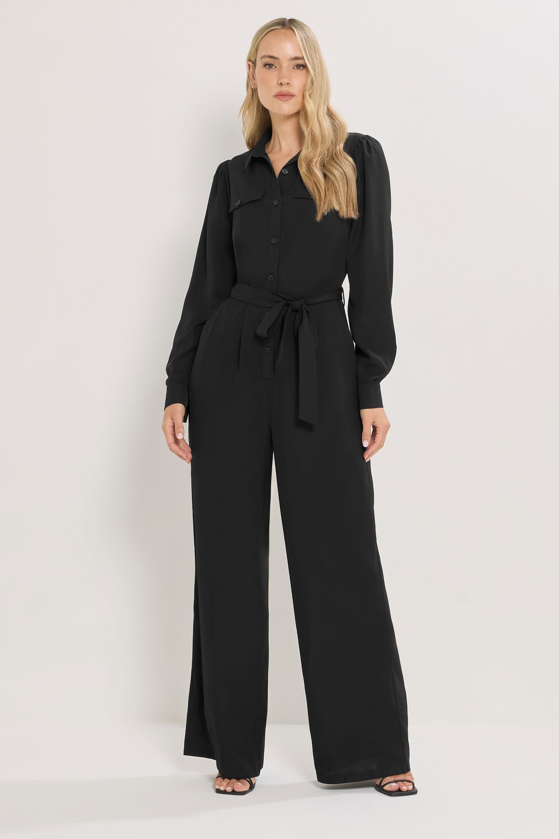 Long Tall Sally Long Tall Sally Women's Tall Wide Leg Jumpsuit in Black - 3