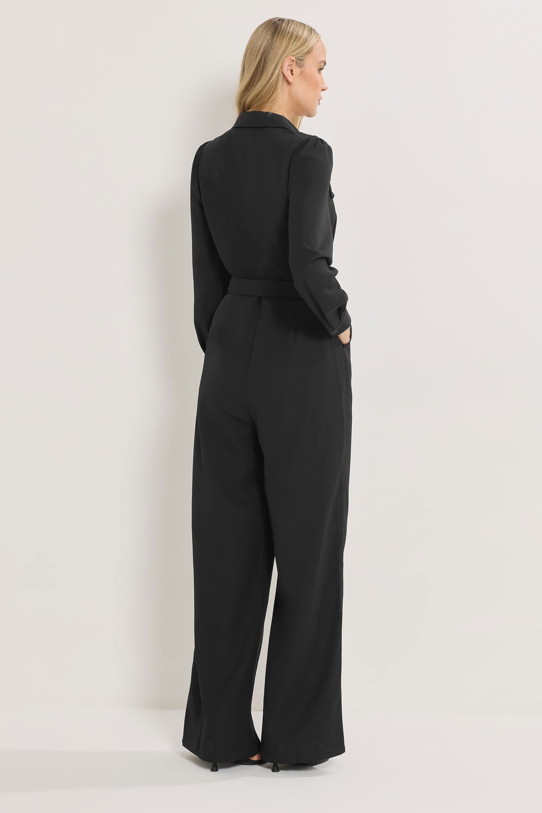 Long Tall Sally Long Tall Sally Women's Tall Wide Leg Jumpsuit in Black - 4