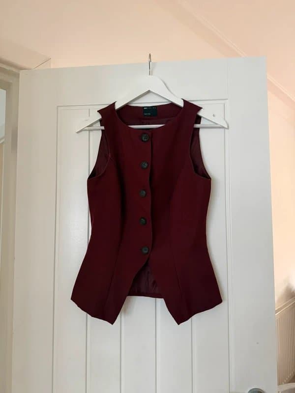 ASOS Design ASOS high neck split front waistcoat