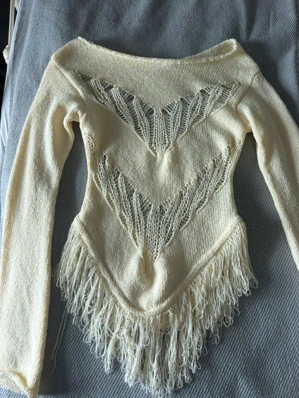 Bershka Bershka cream crochet top