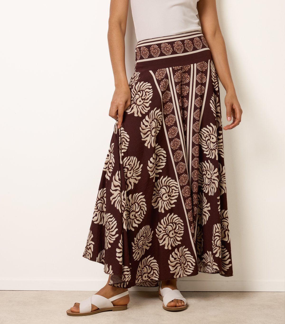 Blue Vanilla Women's Dark Brown Printed Wide Leg Trousers Blue Vanilla New Look - 2