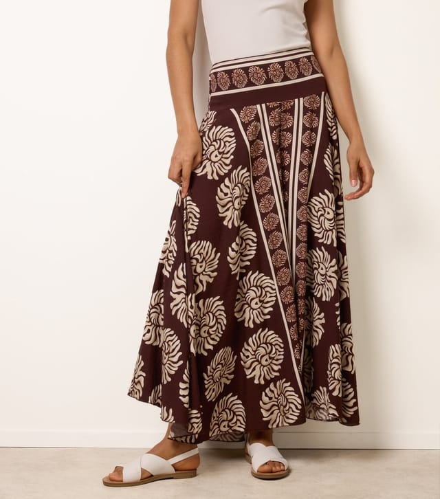 Blue Vanilla Women's Dark Brown Printed Wide Leg Trousers Blue Vanilla New Look - 2