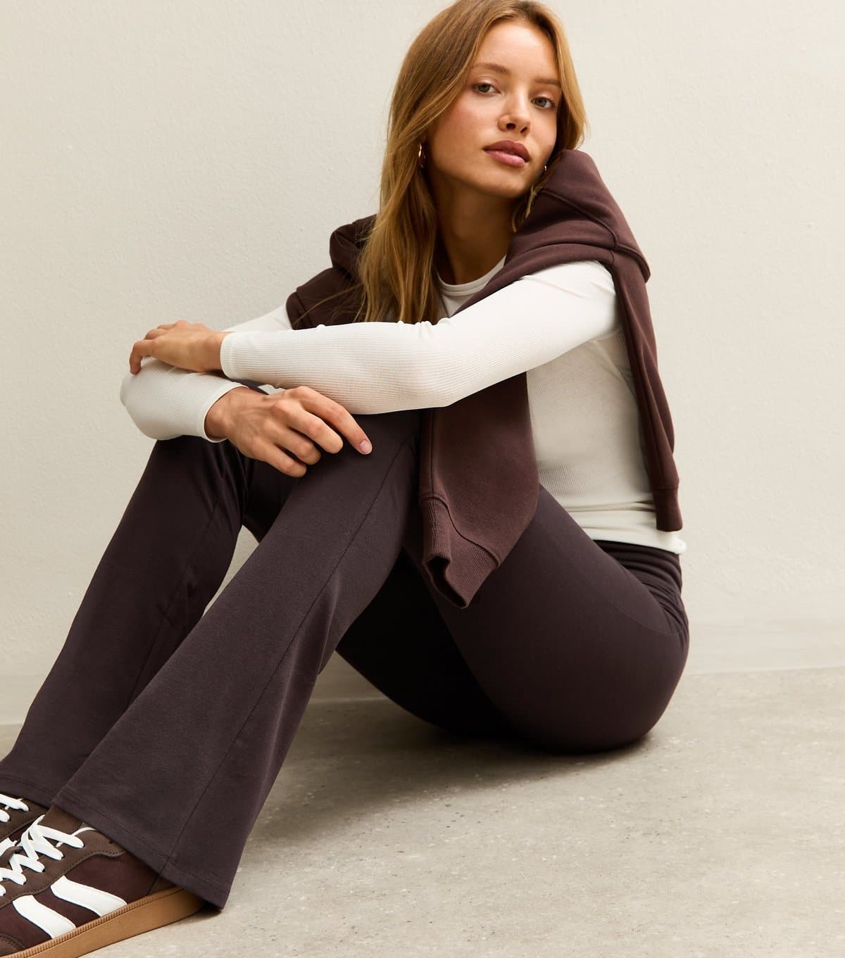 New Look New Look Brown Jersey Slim Kickflare Leggings