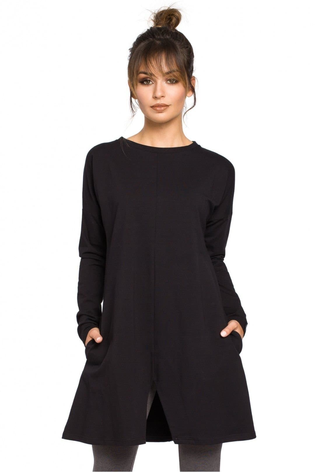 Love Lace Love Lace Women's Trapeze Long Sleeve Tunic for Everyday in Black