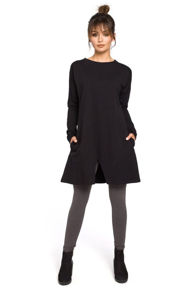Love Lace Love Lace Women's Trapeze Long Sleeve Tunic for Everyday in Black - 2