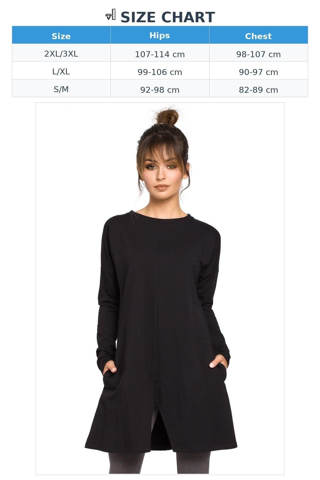 Love Lace Love Lace Women's Trapeze Long Sleeve Tunic for Everyday in Black - 4
