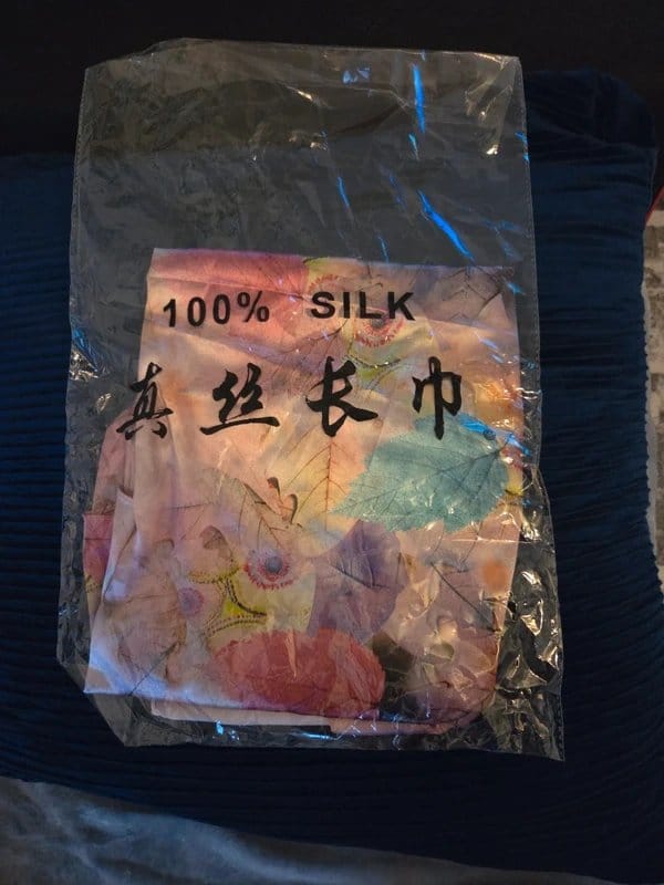 Silk New women scarf 100%silk with Japanese print. - 1