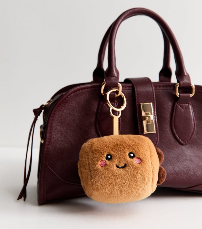 New Look Brown Pain Au Chocolat Plush Bag Charm New Look - 1