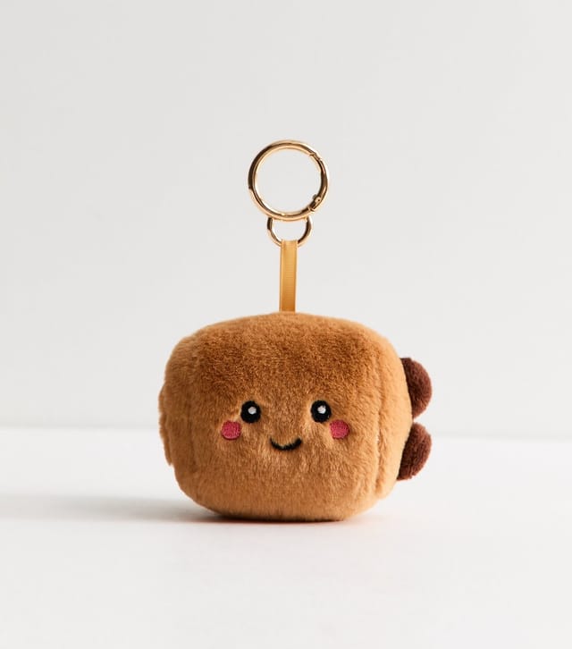 New Look Brown Pain Au Chocolat Plush Bag Charm New Look - 2