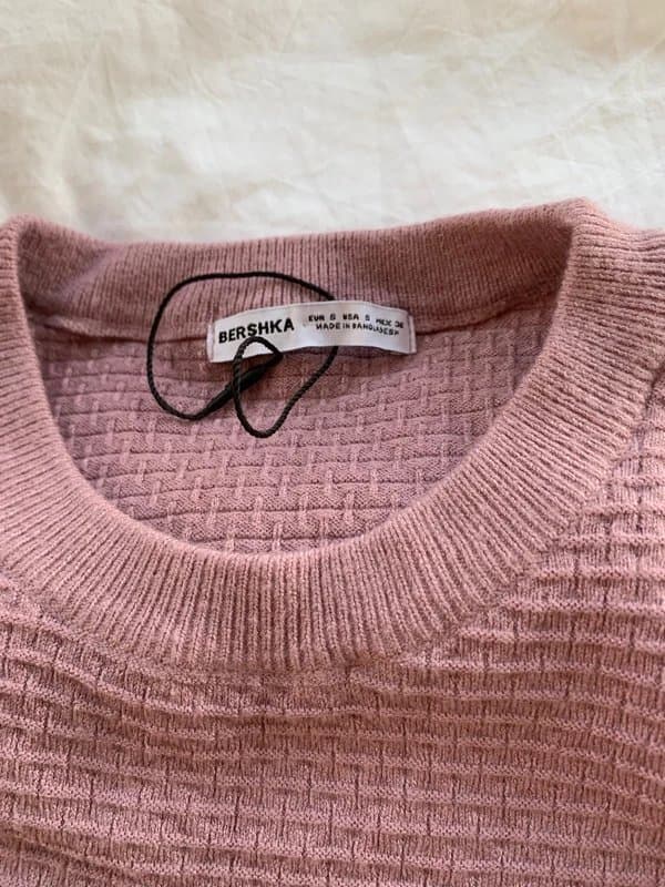 Bershka Pink knit men’s sweater