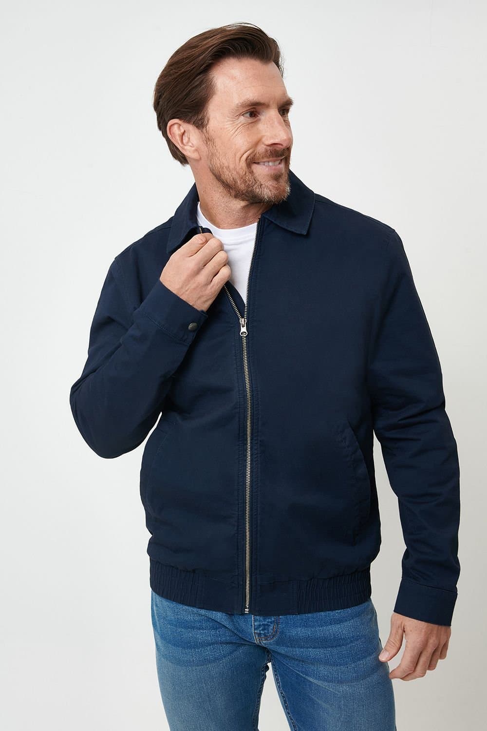 Saltwell Saltwell Men's Navy Cotton Twill Bomber Jacket