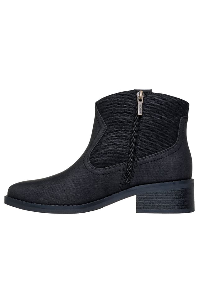 Skechers Skechers Women's Bobs Wander Luxe Western Ankle Boots Black - 3