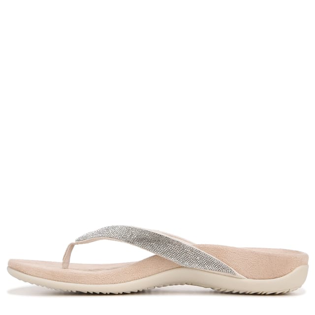Vionic Vionic Women's Dillon Shine Thong Sandals in Cream - 2