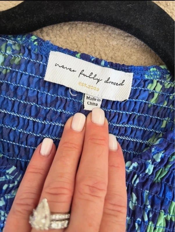 Never Fully Dressed Never Fully dressed Shirling lightweight blue/green dress. Size 8 (worn once only)
