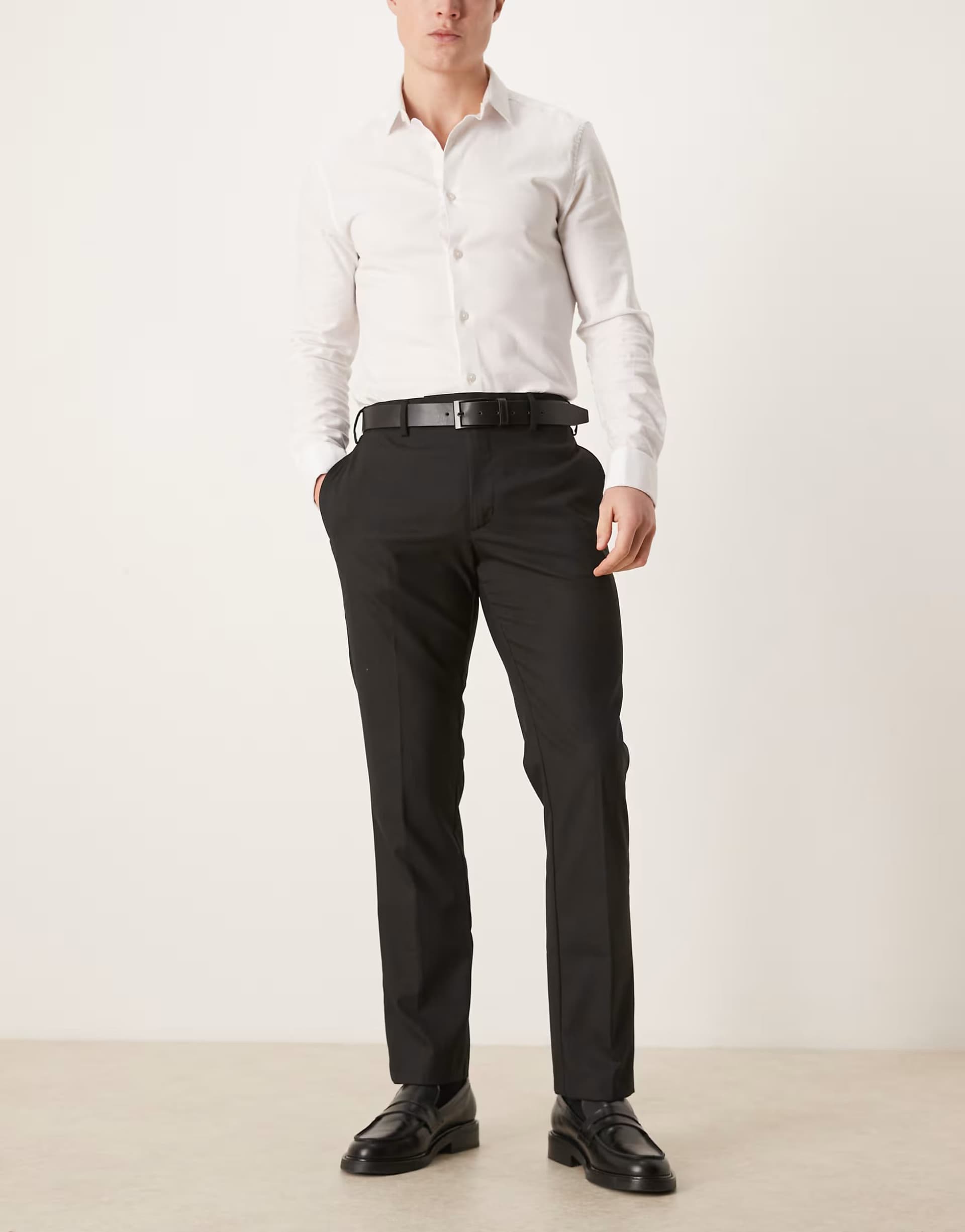 ASOS ASOS DESIGN smart slim trousers in black