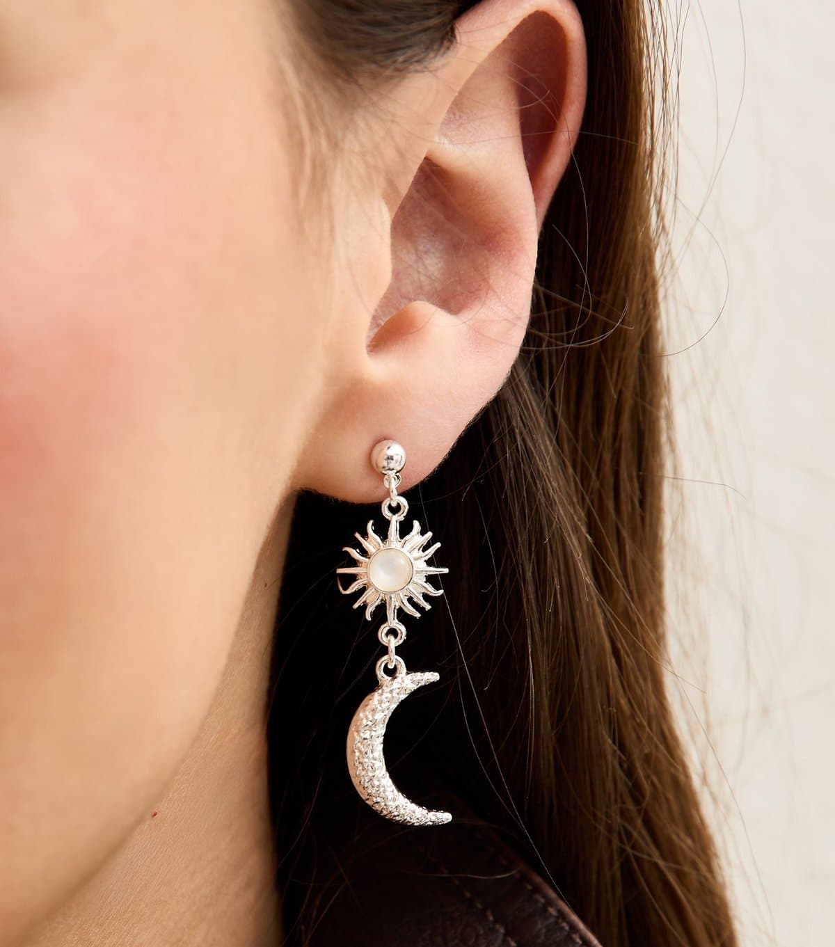 New Look New Look Silver Tone Mystical Drop Earrings
