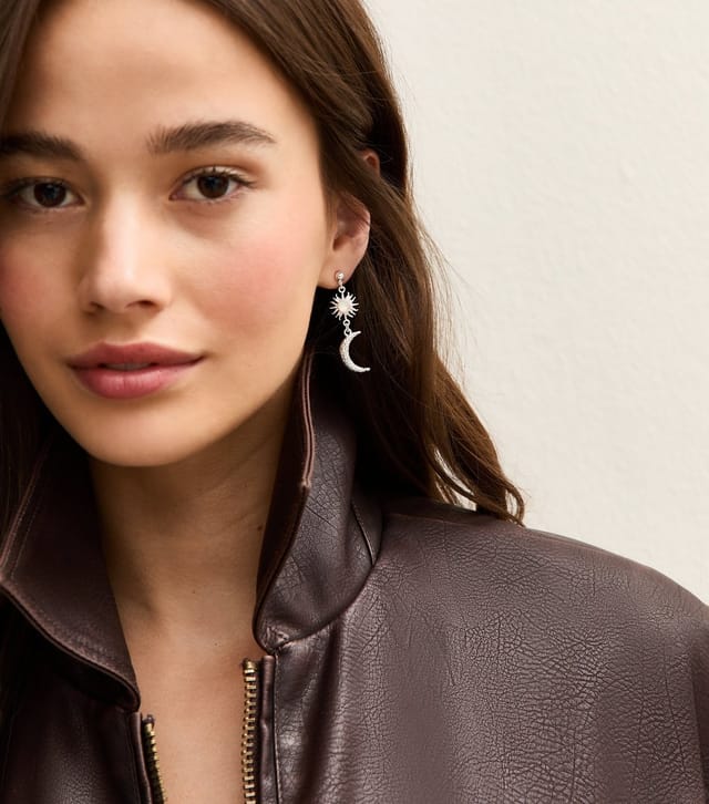 New Look Silver Tone Mystical Drop Earrings New Look - 2