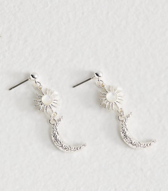 New Look Silver Tone Mystical Drop Earrings New Look - 3