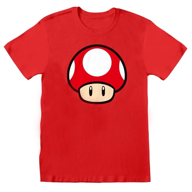 Super Mario Super Mario Men's Power Up Mushroom T-Shirt in Red - 2