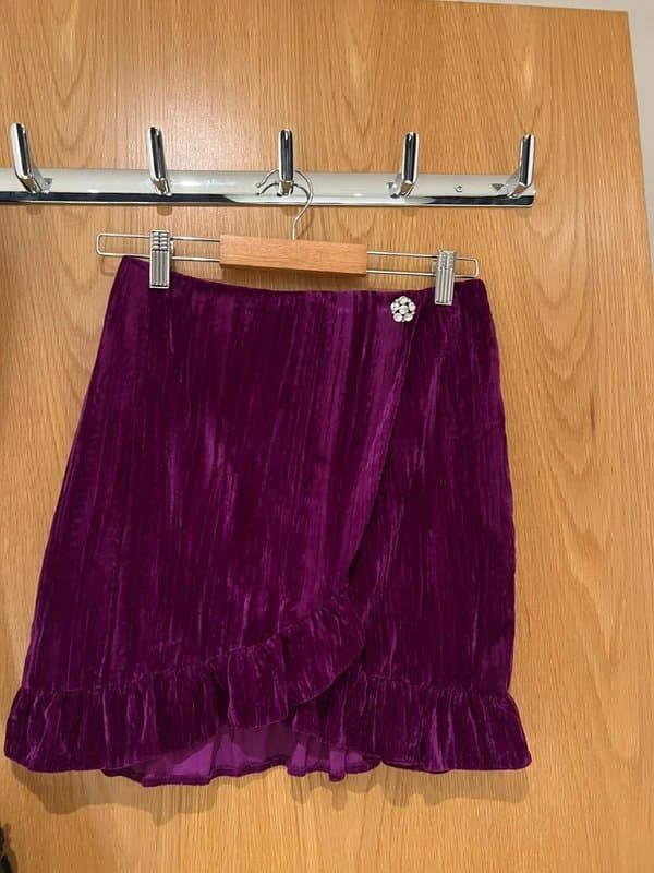 Topshop Mini velvet skirt