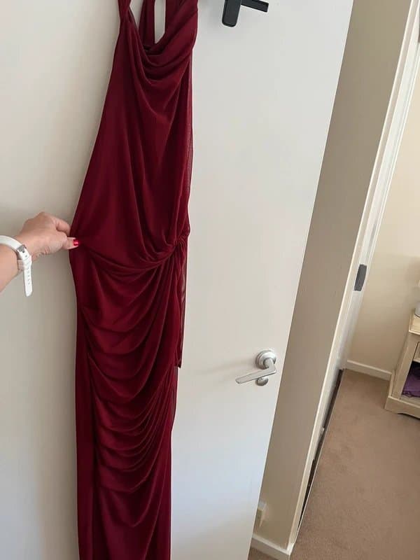 ASOS Women’s asos burgundy halter neck maxi dress