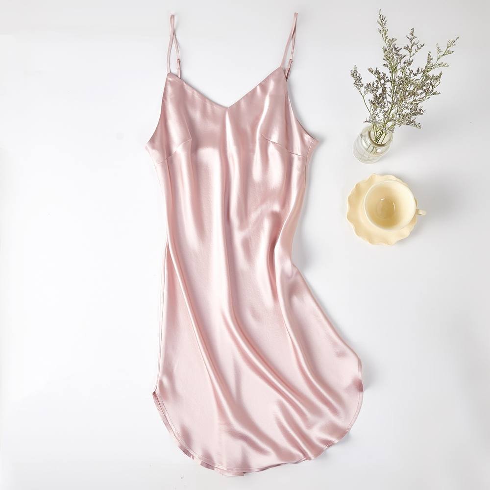 Soft Strokes Silk Soft Strokes Silk Women's Silk Slip Dress River Nymph - Baby Pink - 2